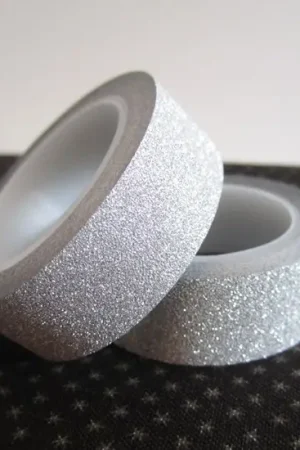 Vente Flash Masking tape Argent Pailleté