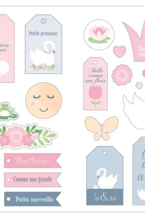 Certifié Stickers Puffies XL Lovely Swan