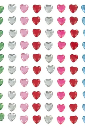 Authentique Strass Coeur a coller x 80 pièces