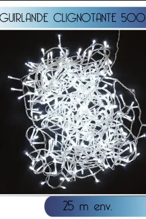 Guirlande lumineuse clignotante 500 LED Blanc Froid Produit De Marque