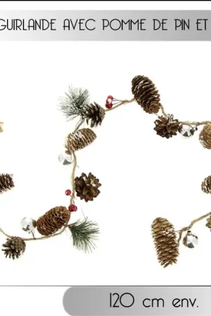 Certifié Guirlande de noel Pomme de pin et Boule