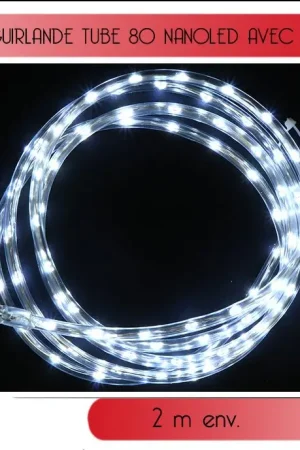 Guirlande tube lumineux 80 NanoLED Blanc Froid Haute Qualité