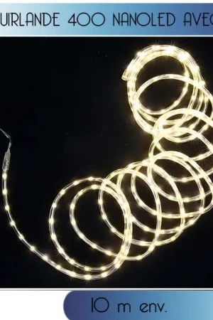Guirlande tube lumineux 400 NanoLED Blanc Chaud Haute Qualité