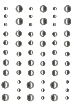 Perles adhésives Argent x 80 pièces Solde