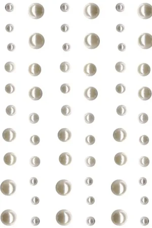 Vente Directe Mini Perles autocollantes Ivoire x 80