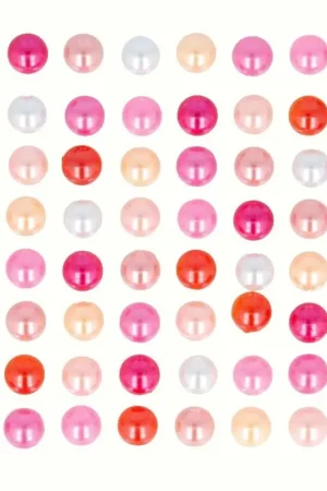 Demi perle adhésive Rose x 64 pièces Pas Cher