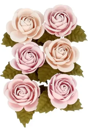6 Fleurs en papier Secret Garden Vente Flash