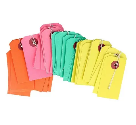 Satisfait Ou Remboursé Etiquette papier Couleurs avec fil métal x 40