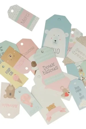 Etiquette papier Adorable x 15 pièces Promotion