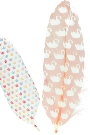 6 Plumes déco Lovely swan Promotion