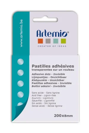 Dernière Chance 200 Pastilles Adhésive transparentes 8mm