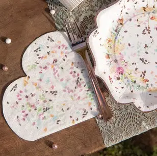 Acheter Direct Serviette en papier mariage fleuri x 20 pièces