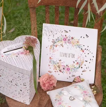 Prix Bas Livre d'or mariage Fleuri