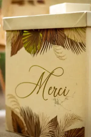 Achat Immédiat Urne mariage Merci Palmier