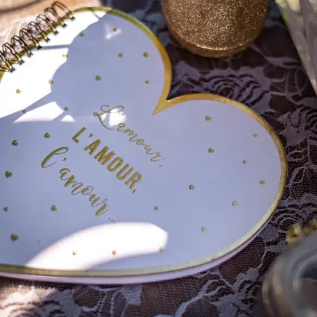 Livre d'or Amour avec petits coeurs Or Jusqu'à Épuisement Des Stocks
