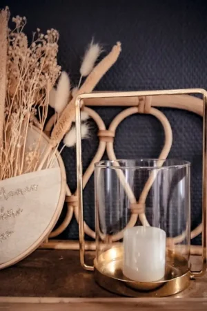 Marque Photophore Broom en verre Or