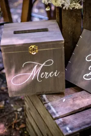 Urne mariage en Bois Naturel Prix Réduit