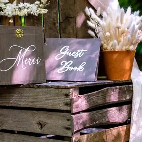 Livre d'or en bois Guest Book Offre Exclusive