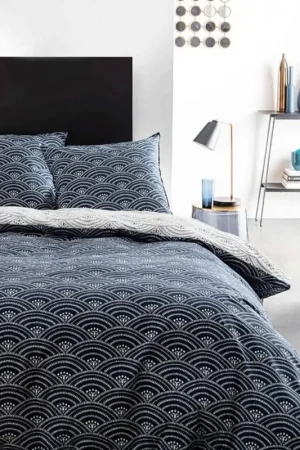 Vente Directe Housse de couette 240x260 Mawira Zippée Géometrik Bleu