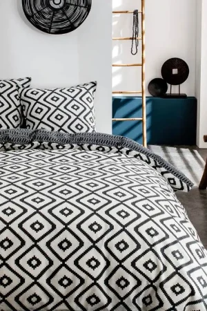 Prix Promo Housse de couette 240x260 Mawira Zippée Losange