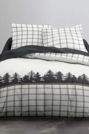Housse de couette flanelle 220x240 cm Forest Vente Directe