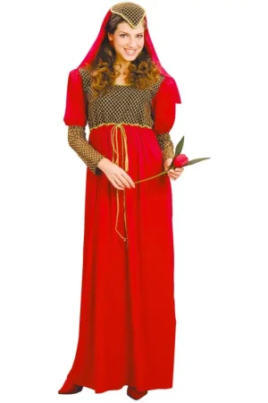Prix Bas Déguisement Princesse Médiévale Rouge