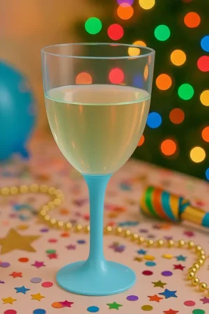 Verre à vin plastique Bleu Ciel x20 Marque