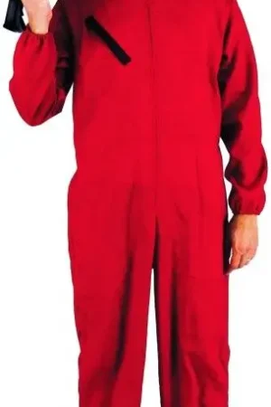 Prix Cassé Déguisement Adulte Homme Bandit Braqueur Rouge