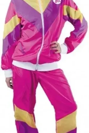 Déguisement Femme Années 80 Jogging Rose Commander Maintenant