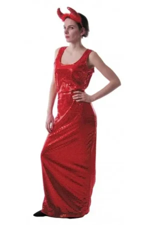 Vente Flash Déguisement Robe Sequin Rouge