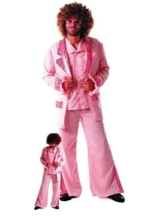Déguisement Homme Disco Rose Commande En Gros