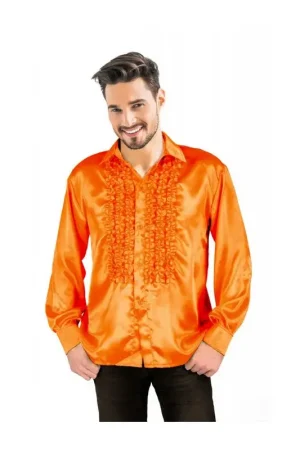Costume Homme Chemise satin Orange XL Acheter En Ligne