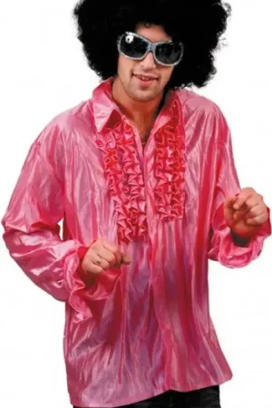Chemise Disco Rose XL Adulte Nouvel Arrivage