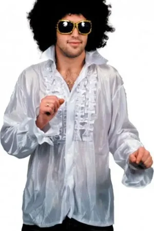 Commande En Gros Chemise Disco Blanche XL Adulte