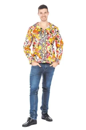 Chemise Orange Psychédélique Bon Plan