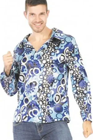 Acheter Direct Chemise Bleu Psychédélique