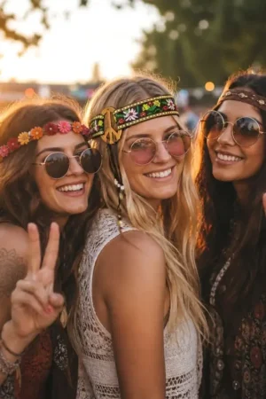 Populaire Bandeau Hippie Peace and Love