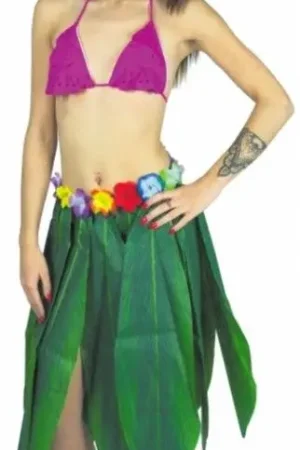 Authentique Jupe hawai feuilles de bananier 65cm