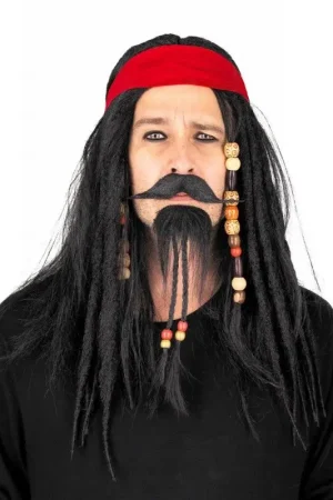 Haute Qualité Perruque de pirate avec bandeau
