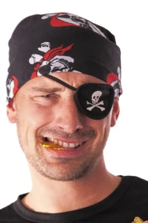Cache Oeil pirate Tissu Livraison Express
