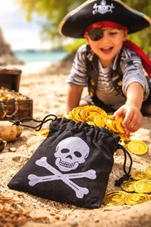 Bourse de pirate avec pièces d'or Vente Directe