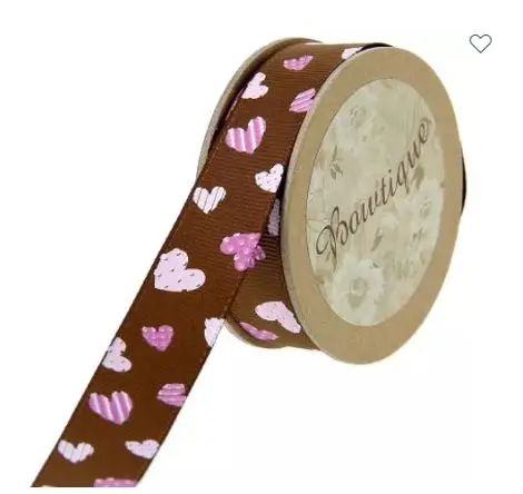 Nouveauté Ruban gros grain coeur 20mm x5m