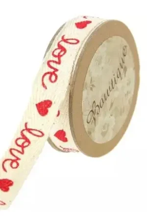 Commander Vite Ruban coton Love 15mm x 5m