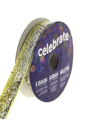 Vente Flash Ruban de velours glitter Or & Argent 10mm x 2.5m