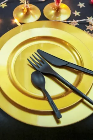 Petite assiette plastique ronde réutilisable Orx 6 pièces Haute Qualité