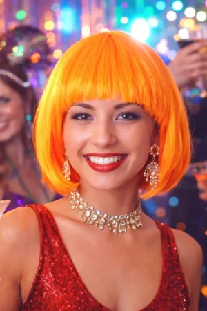 Meilleur Choix Perruque Cabaret Orange Néon