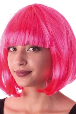 Perruque Cabaret Rose Néon Livraison Express