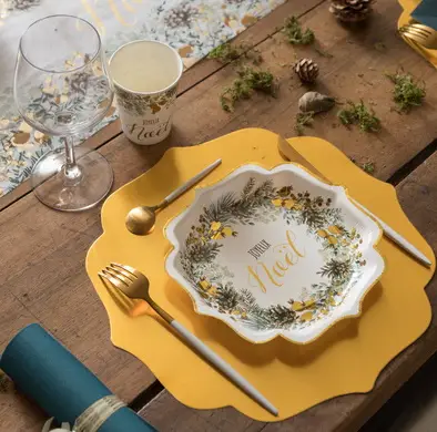 Bon Plan Set de table brillant Or Chrome x 6 pièces