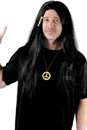 Offre Limitée Perruque Hippie Noire