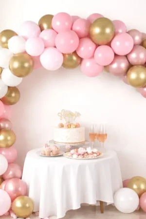 Arche de ballons Rose Satisfait Ou Remboursé